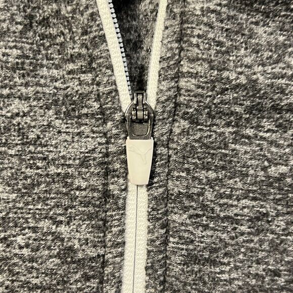 PUMA Collared Jacket Gray Youth 14-16 Long Sleeves Zipper Pockets - Picture 12 of 14